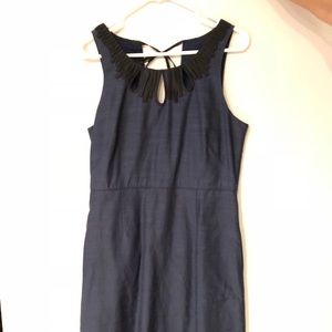 Beautiful JCrew Navy Dress with Neck Detail